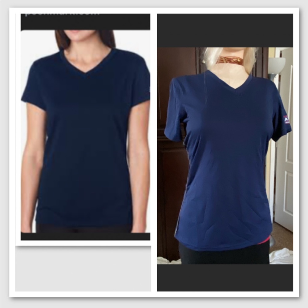 1 Women NEW Champs CSG Champs Sports Gear Blue V-Neck T-Shirt size Medium